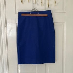 Blue pencil skirt